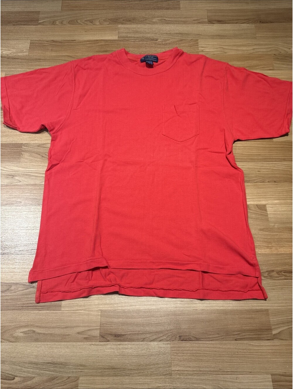 Vintage 1992 Abercrombie & Fitch Country Clothes T Shirt L Red Pocket Tee A&F